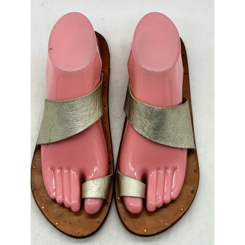 Beek Finch Toe Ring Sandals Handmade Leather Women’s Size 8 Anthropologie